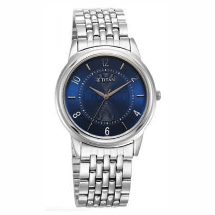 Titan Karishma 1638SM02 Blue Dial Stainless Steel Quartz Men's Watch